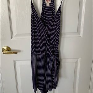 Red, white, and blue striped romper